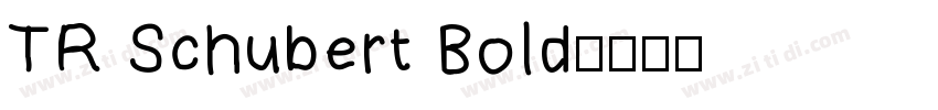 TR Schubert Bold字体转换